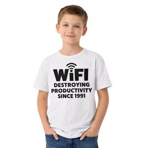 The Children’s Place White Graphic T-Shirt Youth M